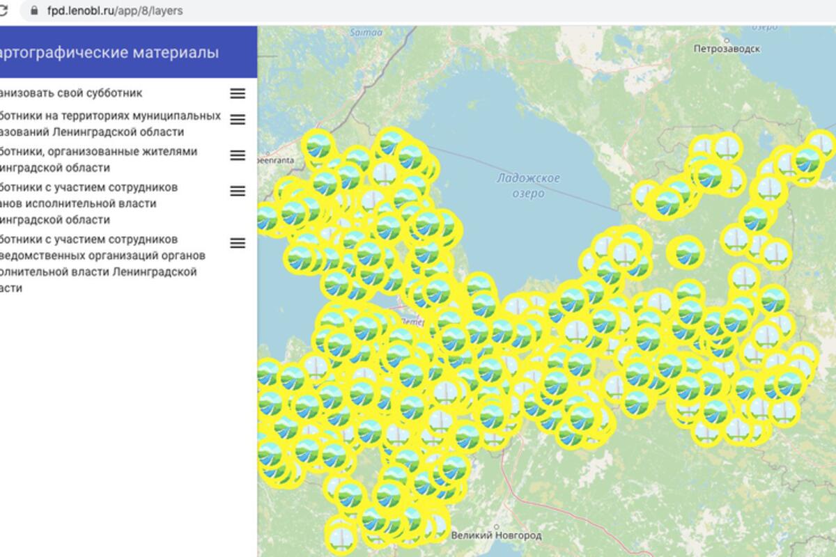 Карта ленобласти 2023