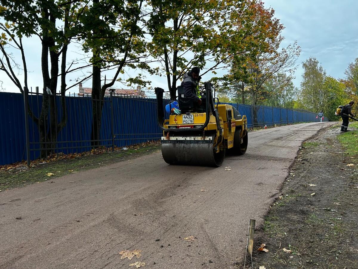 В Приоратском парке обустроили участок дорожно-тропиночной сети -  Гатчинская правда