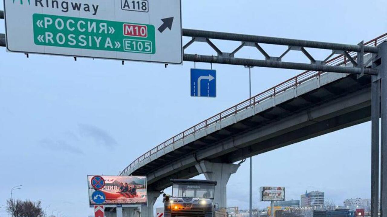 Дорожные работы с полным перекрытием двух съездов на развязке КАД с Пулковского шоссе перенесли по погодным условиям