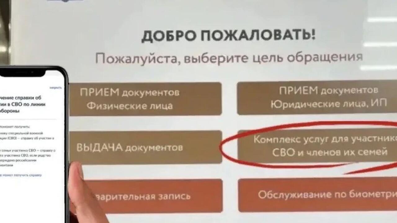 Справку об участии в СВО оформят в МФЦ в день обращения